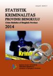 Statistik Kriminalitas Provinsi Bengkulu Tahun 2014