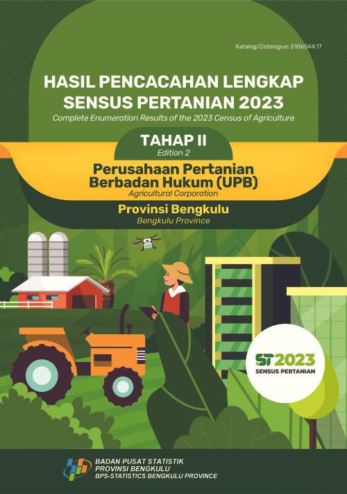 Hasil Pencacahan Lengkap Sensus Pertanian 2023-Tahap II: Perusahaan Pertanian Berbadan Hukum (UPB) Provinsi Bengkulu