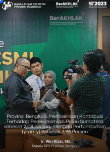 PERTUMBUHAN EKONOMI PROVINSI BENGKULU TRIWULAN III-2023 SEBESAR 3,96 PERSEN