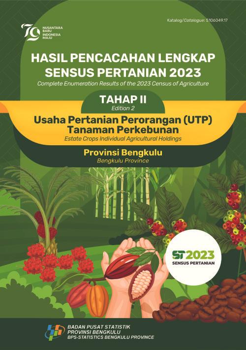 Complete Enumeration Results of the 2023 Census of Agriculture - Edition 2: Estate Crops Individual Agricultural Holdings Bengkulu Province