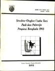 Struktur Ongkos Usaha Tani Padi Dan Palawija Provinsi Bengkulu 1993