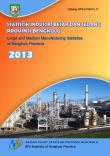 Large And Medium Manufacturing Statistics Of Bengkulu Province 2013