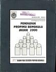 Penduduk Provinsi Bengkulu Akhir 2000